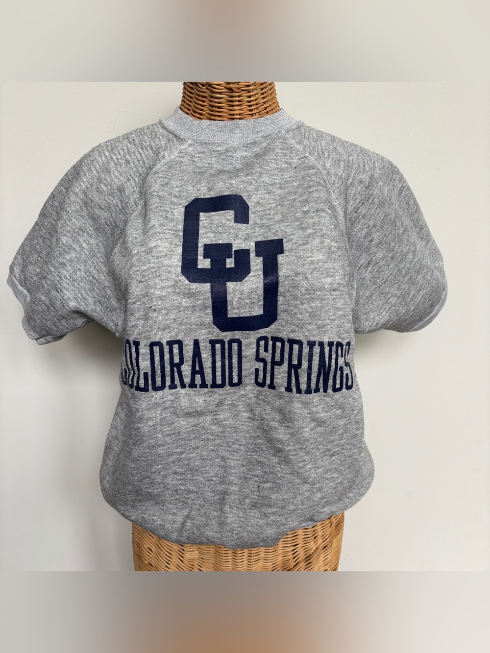 Vintage University Of Colorado Grey Short Sleeve Crewneck Sweatshirt Size M